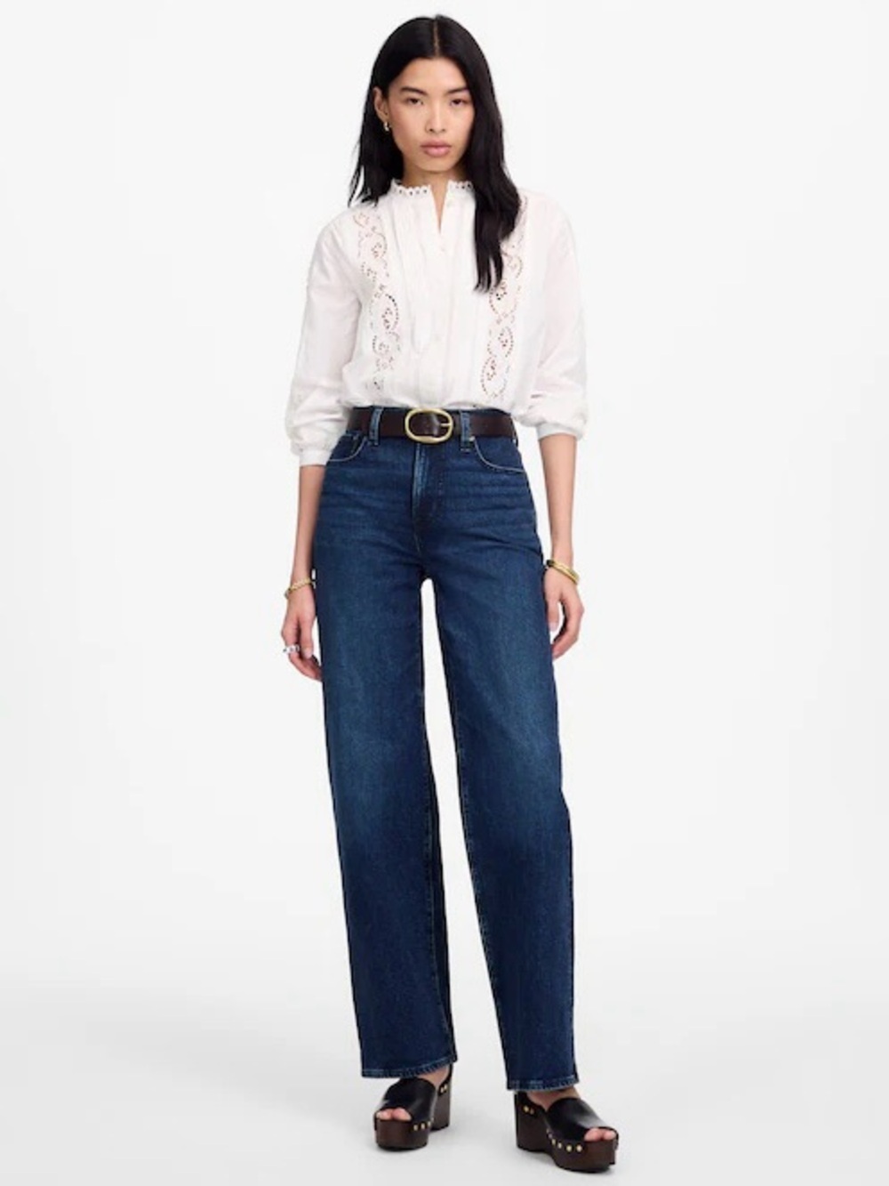 Madewell Jeans The Perfect Vintage Wide-Leg Jean High Waist Nighthawk Wash Sz 28